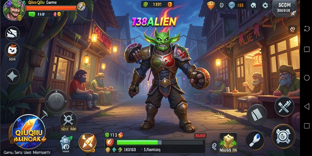 Tampilan gameplay seru pada 138ALIEN dengan kartu QiuQiu.