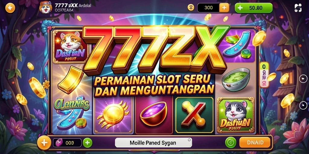 Screenshot utama 777ZX menampilkan gameplay Slot yang mendebarkan dan grafis menawan.