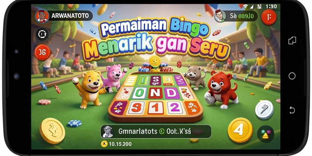Tampilan permainan Bingo yang seru dan interaktif di ARWANATOTO.