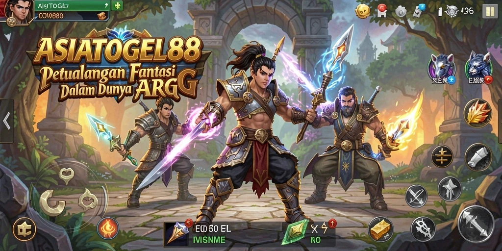 Tampilan gameplay ASIATOGEL88 yang epik dalam pertempuran ARPG.