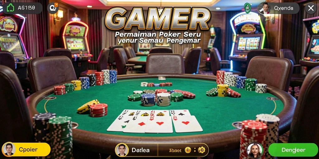 Screenshot utama GAMERP menampilkan gameplay Poker yang seru dan interaktif.