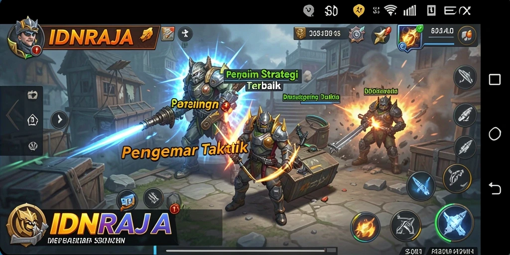 Tangkapan layar gameplay IDNRAJA yang menunjukkan keseruan strategi.