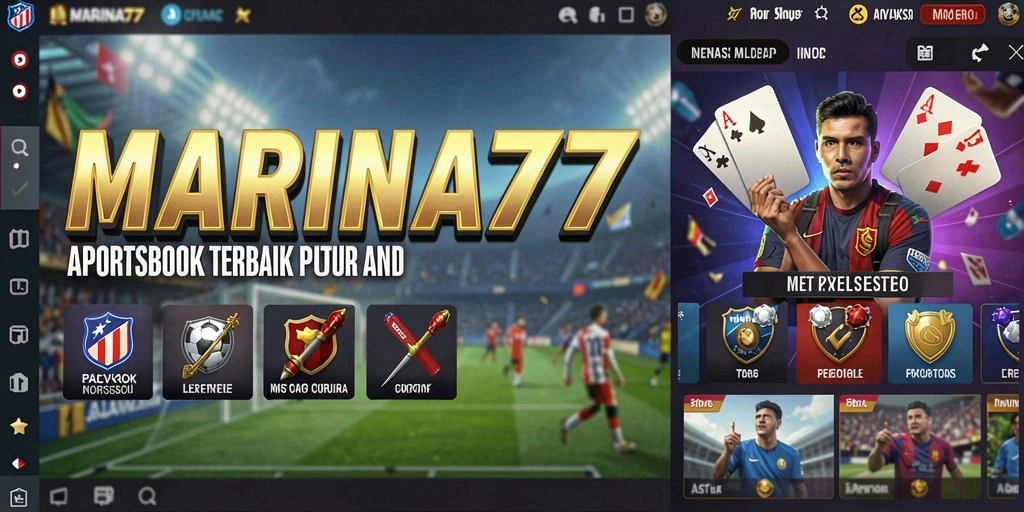 Tampilan gameplay taruhan olahraga di aplikasi MARINA77.