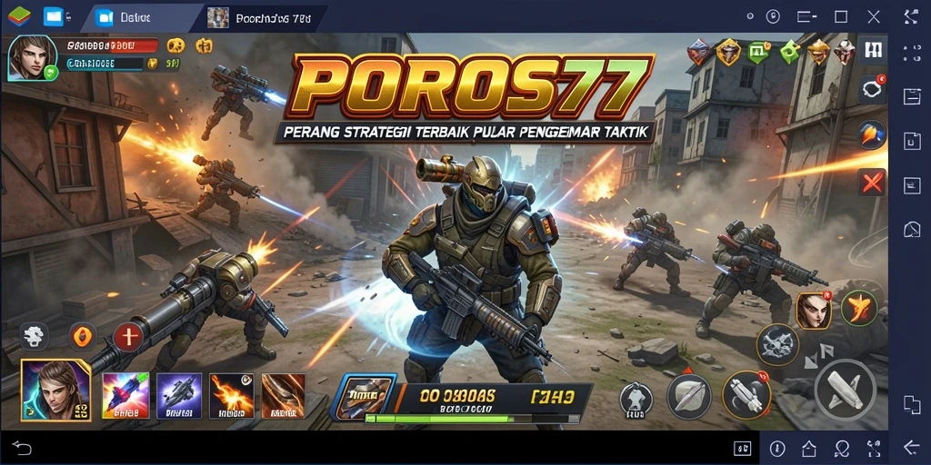 Screenshot POROS77 menampilkan momen pertempuran dinamis dan strategi menarik.