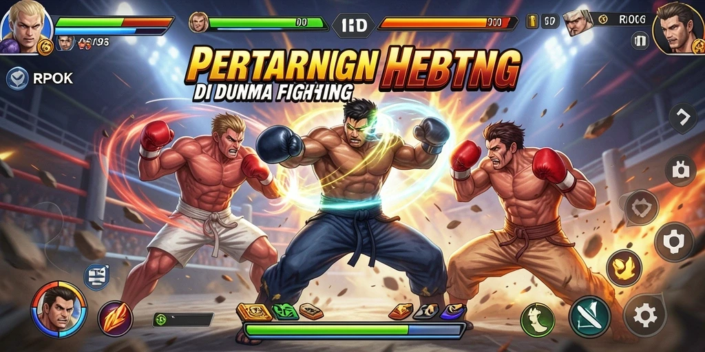 Tampilan gameplay memukau dari RPOK dengan pertarungan yang intens.