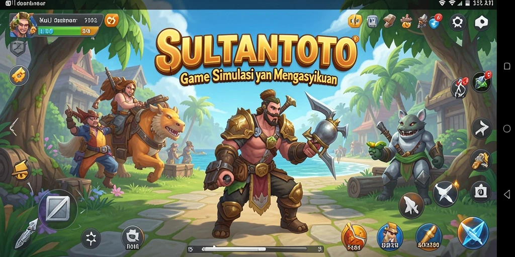 Screenshot gameplay SULTANTOTO dengan elemen simulasi yang menarik.