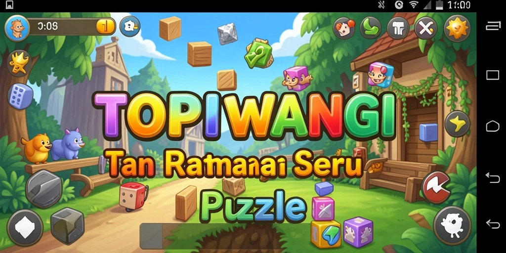 Screenshot dari gameplay menarik di TOPIWANGI dengan berbagai puzzle menanti.